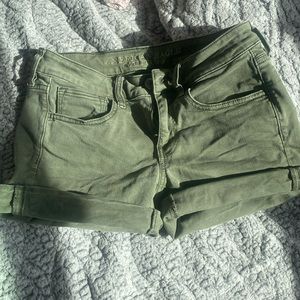Sage Green American Eagle Jean Shorts